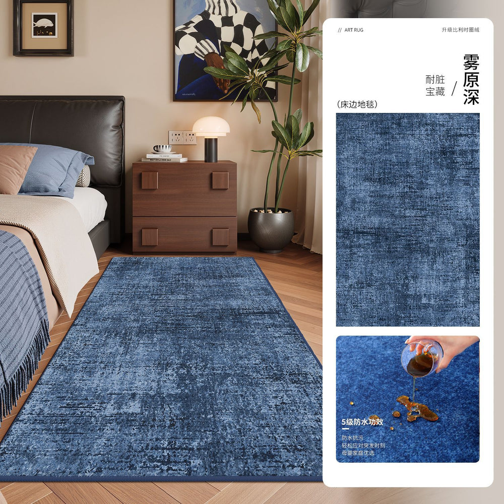 Bedroom carpet, chinese ancient style, easy to care for, waterproof, anti-fouling, bedside blanket, long strip in front of the bed, stain-resistant, non-slip, classy carpet