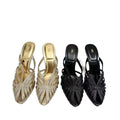 Za retro 2025 summer rhinestone sexy light luxury niche women's shoes outdoor gold high heel sandals