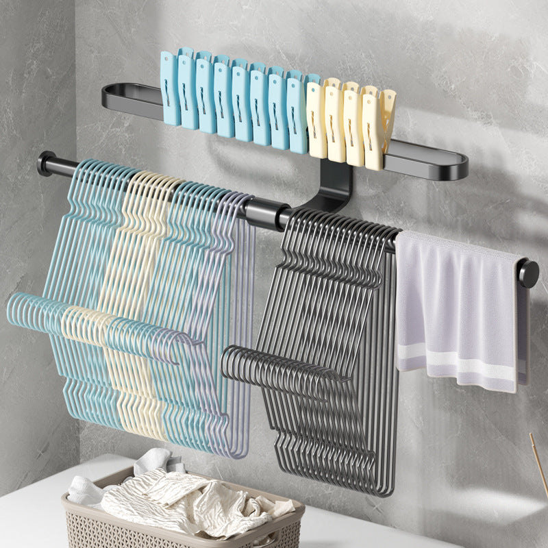 Put drying racks, storage racks, non-punching wall-mounted finishing racks, household balconies, clips, multifunctional hook rods