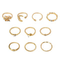 Wholesale full diamond rings: european and american cross-border jewelry, trendy ins style star rings, women's niche light luxury ring sets and accessories