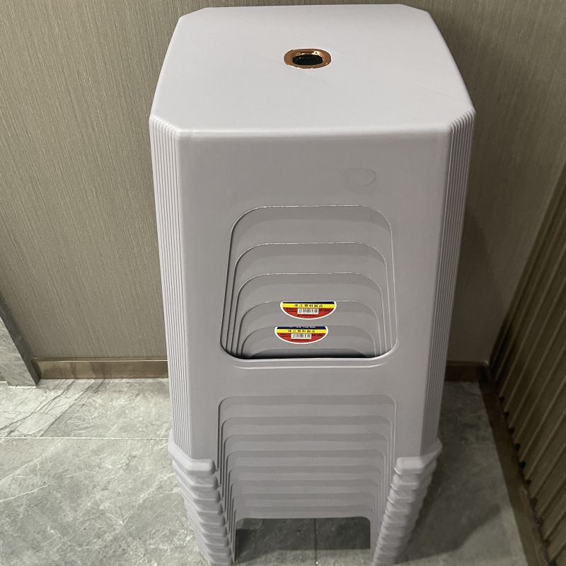 Thickened plastic stool stackable for home living room dining table high stool square stool restaurant spare casual stool storage stool