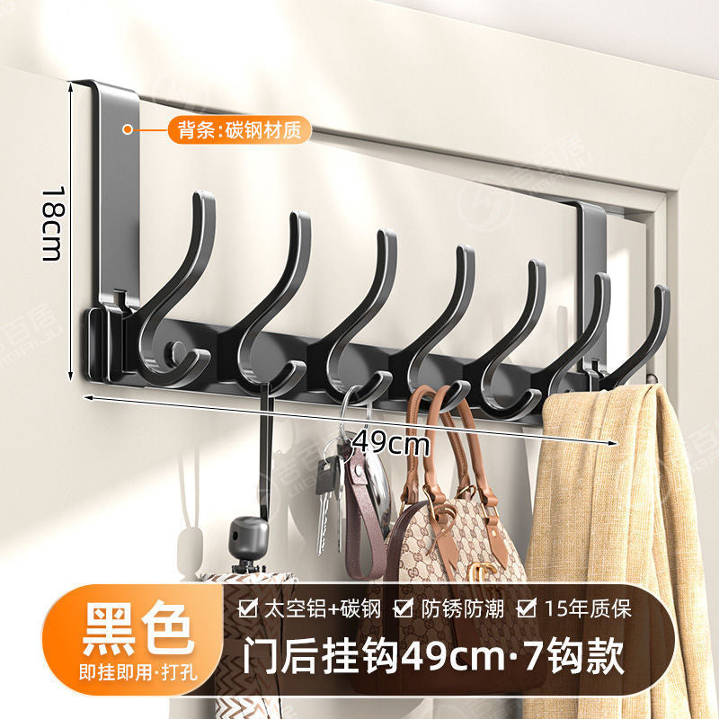 Over-the-door hook wall mount hanger - no drilling required - kitchen & bathroom damage-free storage organizer - clothes hanger & organizer