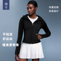 Women's fall/winter cropped lightweight padded cotton jacket - slim fit, fleece-lined, open front cardigan, sporty hooded top d25121
