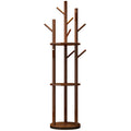 Solid wood rotating coat rack, freestanding vertical clothes rack, bedroom home living room light luxury storage shelf