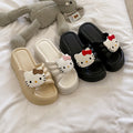 Kt cat cute slippers women's new thick sole home outwear easiest for matchnon-slip stomping on shit feeling cool slippers women