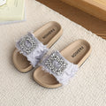 Girls' sandals & slippers - new summer collection - kids' shoes - baby girls' rhinestone princess style slippers - indoor & outdoor