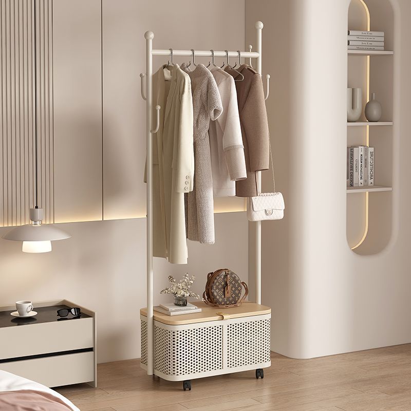 Coat rack simple bedroom cream floor-standing clothes rack for home clothes rack storage movable clothes rack