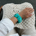Bracelet women's wholesale european and american cross-border special-shaped splicing elastic resin bracelet niche high-end sense of smudged exaggerated hand jewelry