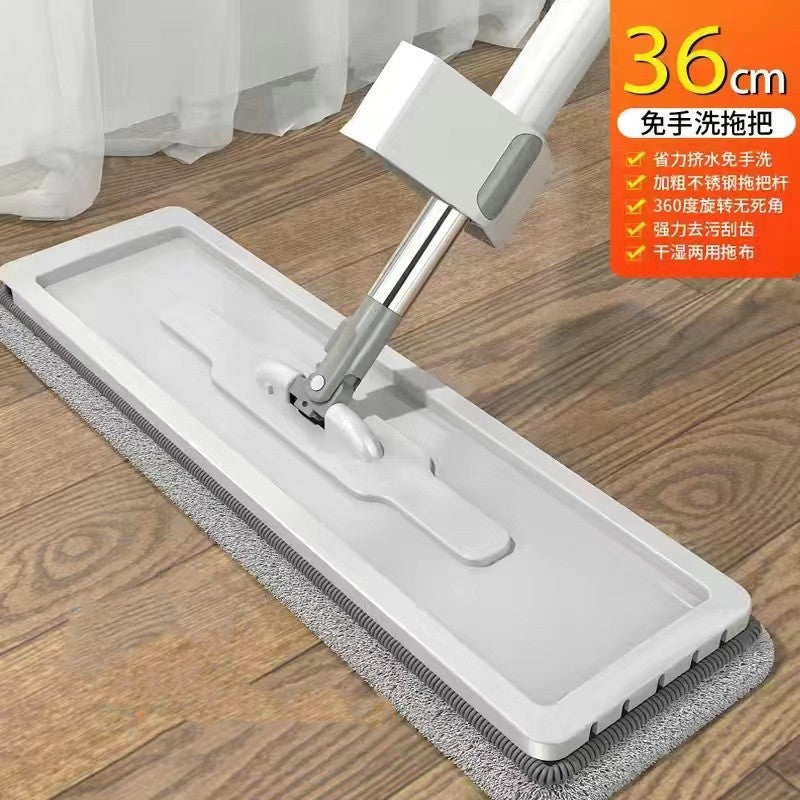 new hands-free flat mop - no-rinse, one-step cleaning for home use - lazy person's floor cleaning tool - large mop head