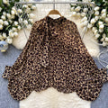 Export royal sister fashion style topsblousefashionbows strap lantern sleeves polka dot lantern sleeves shirt