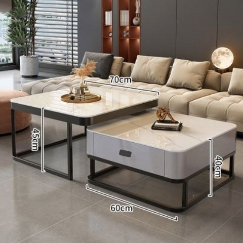 Rock slab coffee table living room for homenew arrivalaccessible luxury marble table foldablenormcore coffee table small apartment
