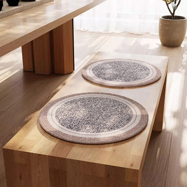 Winter plush round seat cushion stool high sense antique restaurant chair cushion non-slip butt cushion chair seat cushion
