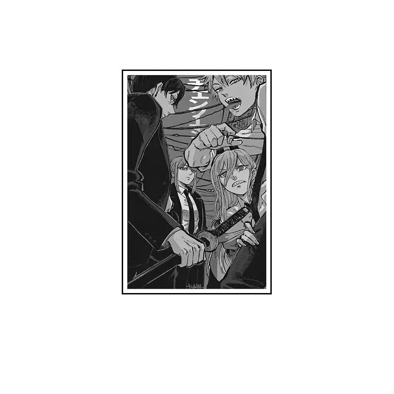 Chainsaw Man Decorative Painting Dianji Hayakawa Autumn Chainsaw Man Poster Hanging Painting E-sports Room Bedroom Anime Second Dimensional Mural