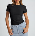 2025 amazon fashion new arrival women's t-shirt silmslimming look round neck tight sexysummertops women's clothing