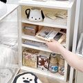 Bedside table for room, simple rental bedroom, household multi-layer bedside cabinet, plastic ins style creative storage rental house
