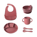 best-selling children's feeding utensil set, food-grade silicone baby food bowl, divided plate, baby spoon