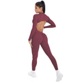 Half-zip, back-smoothing, butt-lifting yoga bodysuit. long, one-piece design for outdoor leisure, running, and fitness activities. women's activewear