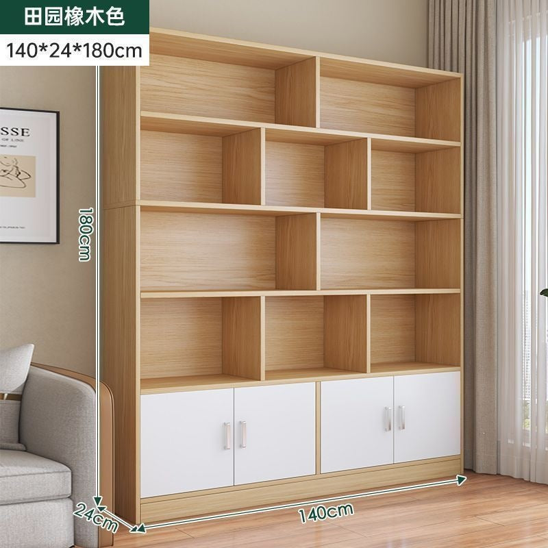 Modern minimalist floor-standing storage rack, wall-mounted certificate cabinet for living room/home use, office file cabinet, simple bookshelf