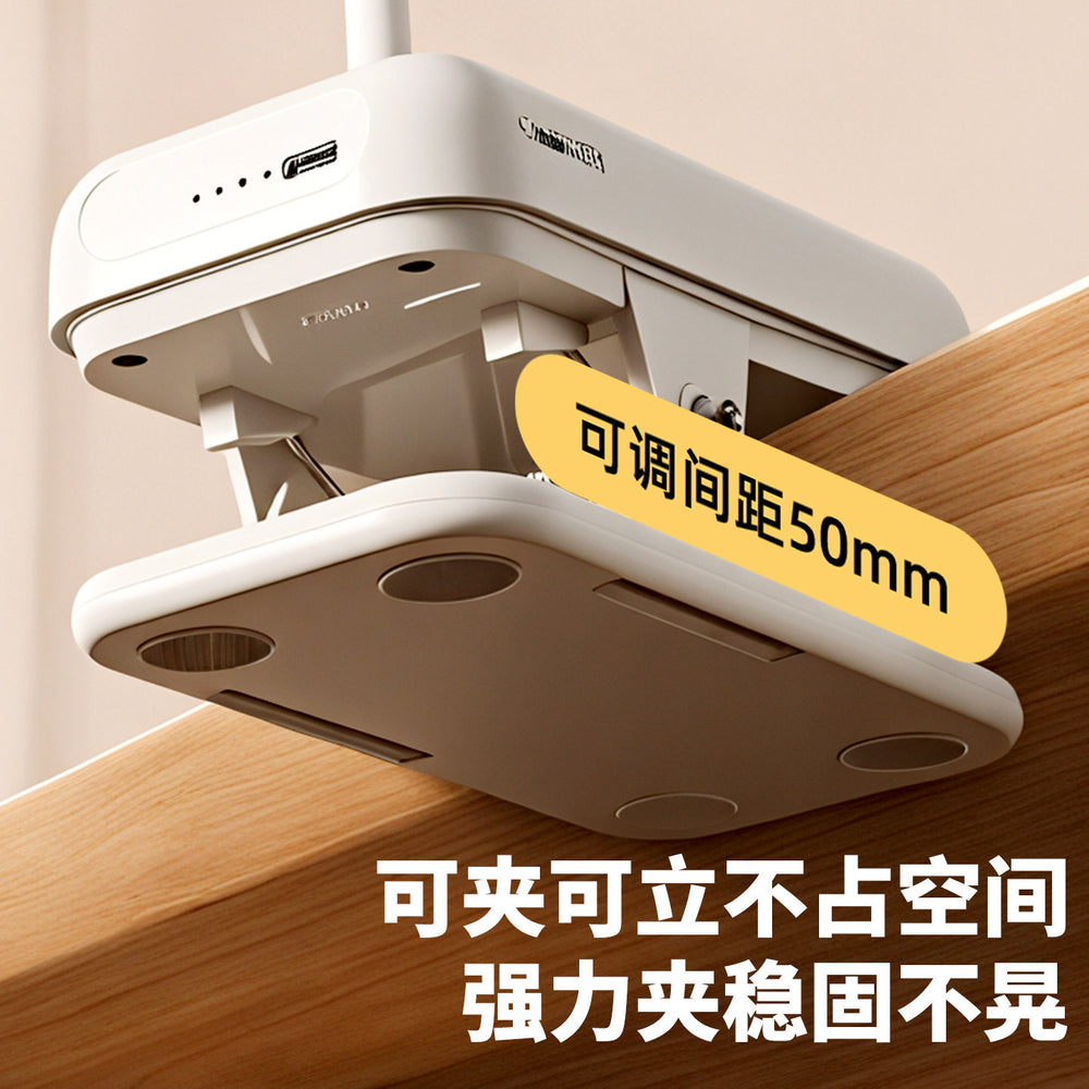 Dorm bedside reading lamp - high school & college student study bed lamp - clip-on, extra-long battery life, eye-care desk lamp
