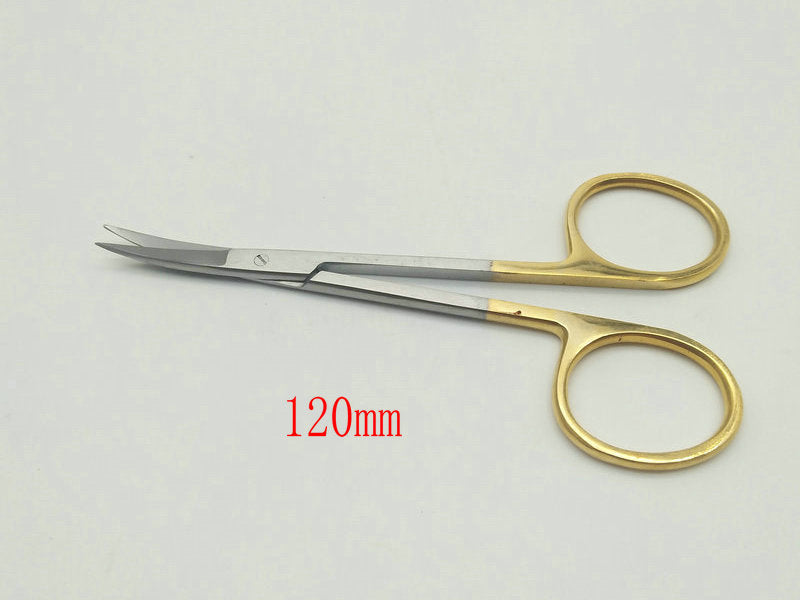 Small scissors for double eyelid scissors, gold handle removal, cut open corners of the eyes, beauty, fine scissors, straight head tissue scissors, gum scissors