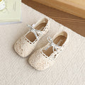 Kids sandals summer new arrival baby baotou pure color princess shoes girls woven cut out soft bottomnon-slip toddler shoes