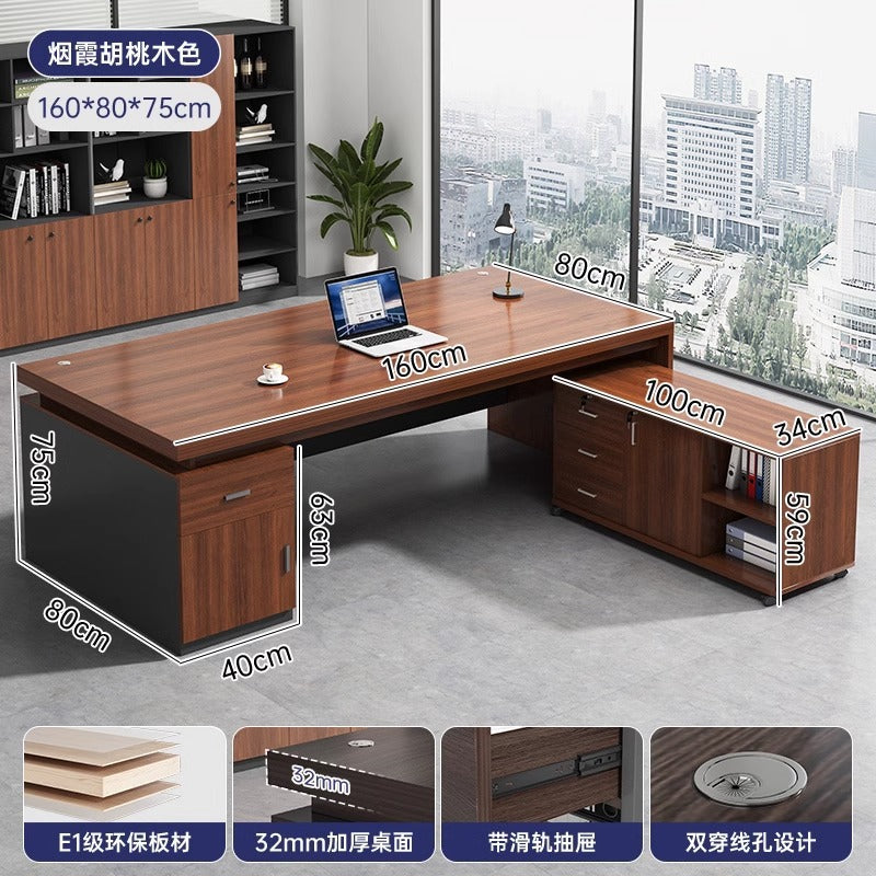 Desk Boss Table Single Desktop Office Table and Chair Combination Staff Desk Light Luxury Home Computer Desk