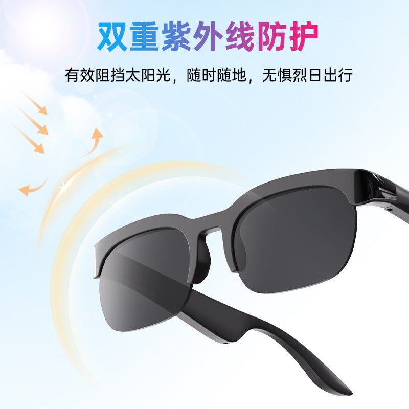 Hyundai g28 smart wireless bluetooth glasses - listen to music, make calls, interchangeable lenses, wireless headphones, sunglasses
