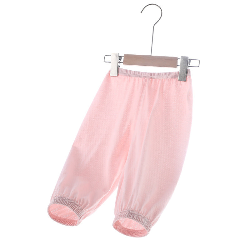 Baby cotton mosquito pants for boys, summer lightweight style, class a, summer air conditioning pants for infants and toddlers
