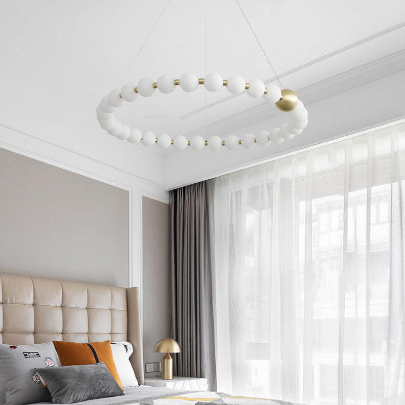Living room main chandelier modern simple light luxury 2022 new glass Internet celebrity bedroom light creative Nordic restaurant lighting