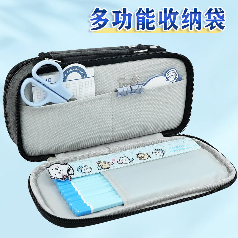 Large capacity pencil case boy stationery box junior high school students 2024 new  stationery box multi-layer primary school students pencil case