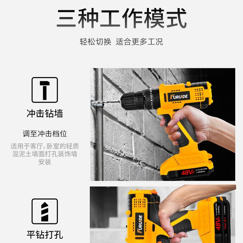 Factory direct sales 21V lithium battery impact electric drill electric screwdriver hardware tool combination set toolbox