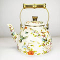 Direct sales manufacturers cross-border hot sale thousands of charming flowers, birds and flowers, rose enamel water kettle, water kettle