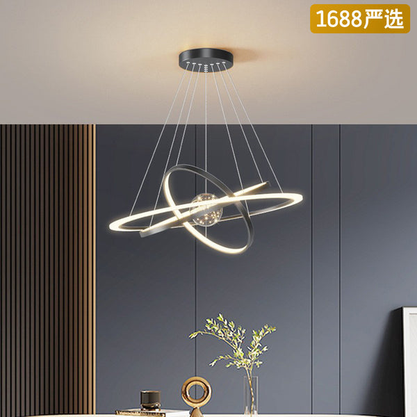 [Strict Selection] Chandelier Modern Simple Gypsy Star Bar LED Light Luxury Creative Household Atmospheric Ring Lighting