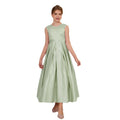 Custom-made girls' formal dresses for export: v-neck, bow accent, long princess dress for mid-to-large children, european and american style satin skirt