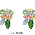 Spring overflowing with joy ~ colorful floral stud earrings for women, 2026 new hot style, high-end vacation vibes, unique earrings