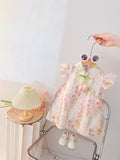 Summer lightweight chic girls' dress - floral cheongsam princess dress for baby girls - perfect for summer and first birthday celebrations