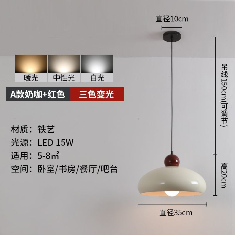 Casual single-head dining room chandelier living room scandinavian three-head dining table hanging wire lamp bedroom bedside led creative bar lamp