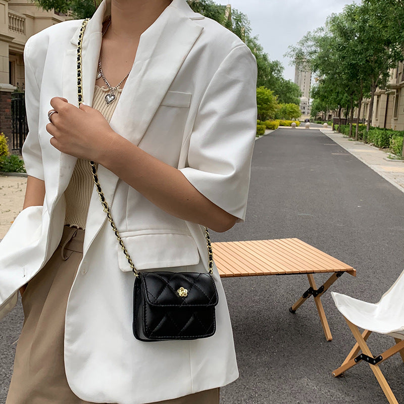 Rhombus chain mini bag 2025 new small square bag Korean version of versatile ins super fire simple shoulder messenger bag