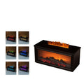New fireplace simulation flame aroma diffuser humidifier - perfect for office, living room, bedroom, or desktop. features a small, color-changing ambient light