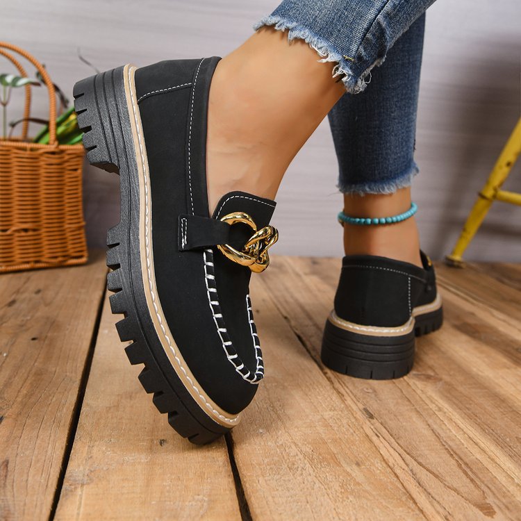 spring/autumn new arrival: plus size chunky sole loafers for women, sizes 36-43. wholesale available. perfect for  and  dropshipping