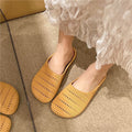 Mesh breathable woven cut out toe-cap half slippers for women summer outwear lazy one-leg half slippers mule roman sandals