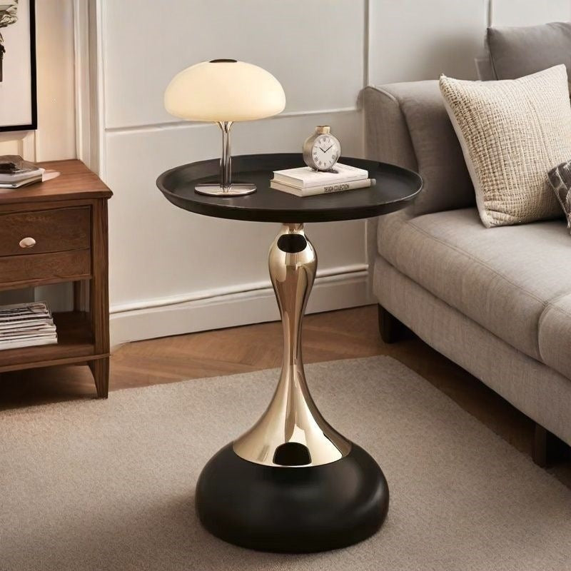 Accessible luxury sofa side table living room for home small coffee table side table retro corner table iron bedside storage balcony small round table