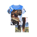 manufacturer supplies 3d digital printed forest dinosaur home clothes short-sleeved shorts 2-piece set