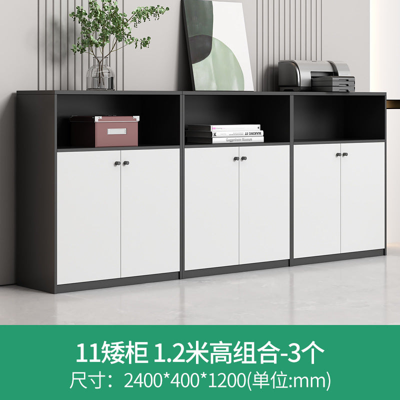 Modern wooden file cabinet office partition low cabinet combination wall-mounted office cabinet with lock storage cabinet office cabinet