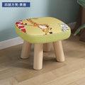 Baby chair cartoon creative eating small stool small stool for home solid wood round low stool cute kids sofa stool