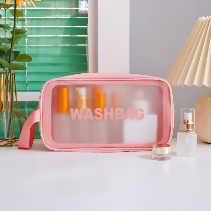 Wash storage bag Premium waterproof single-layer cosmetic bag Portable large-capacity transparent travel cosmetic storage bag