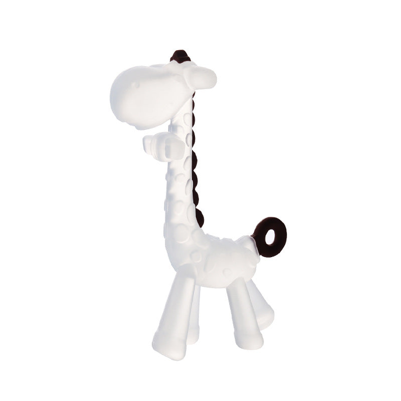 Baby molar stick food grade silicone bite music 6 months teething period baby soothing bite glue giraffe toothpaste