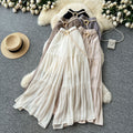 Casual pants  summer fairy gentle style versatile high waistloose wide leg culottes cover flesh and crotch chiffon pants