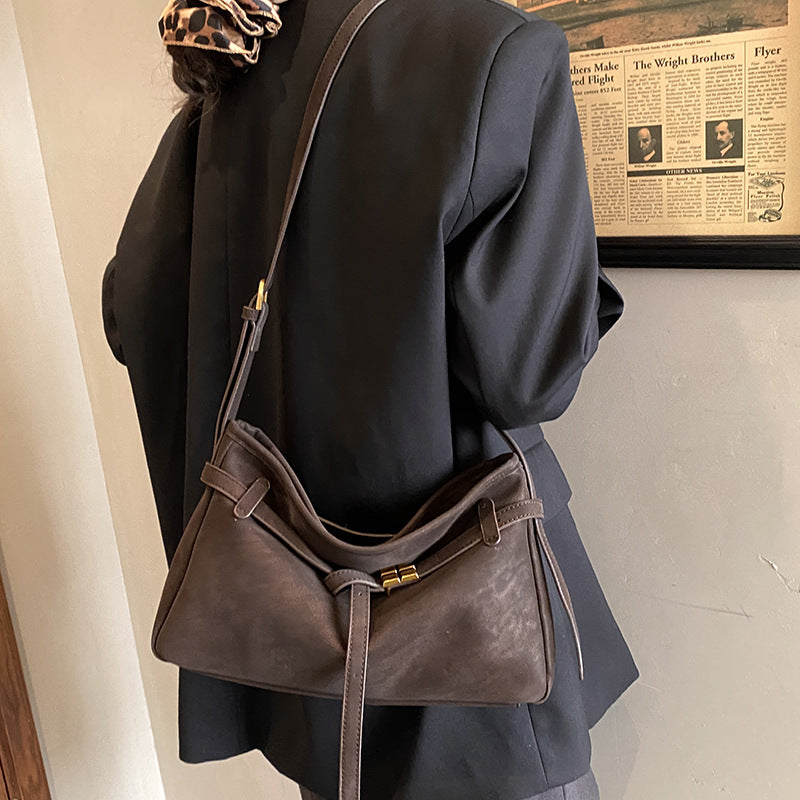 Korean style handbag women's large capacity versatile shoulder bag high-end light luxury 2025 new trendy commuter bag