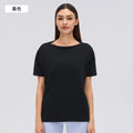 Women's yoga cover-up: lightweight, loose-fit short sleeve tee for summer - perfect for outdoor sports, casual wear, and versatile styling (d26082)